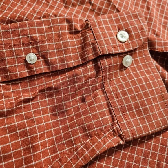 LL Bean Traditional Fit Long Sleeve Button Down Red  Check Mens Large - Picture 6 of 11
